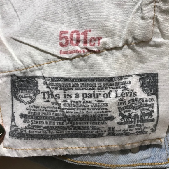 Levi's 501 CT Cuffed Light Wash Jean Shorts - Picture 14 of 15